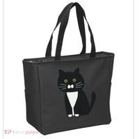 Cute Black And White Tuxedo Cat Tote Bag thumb 2