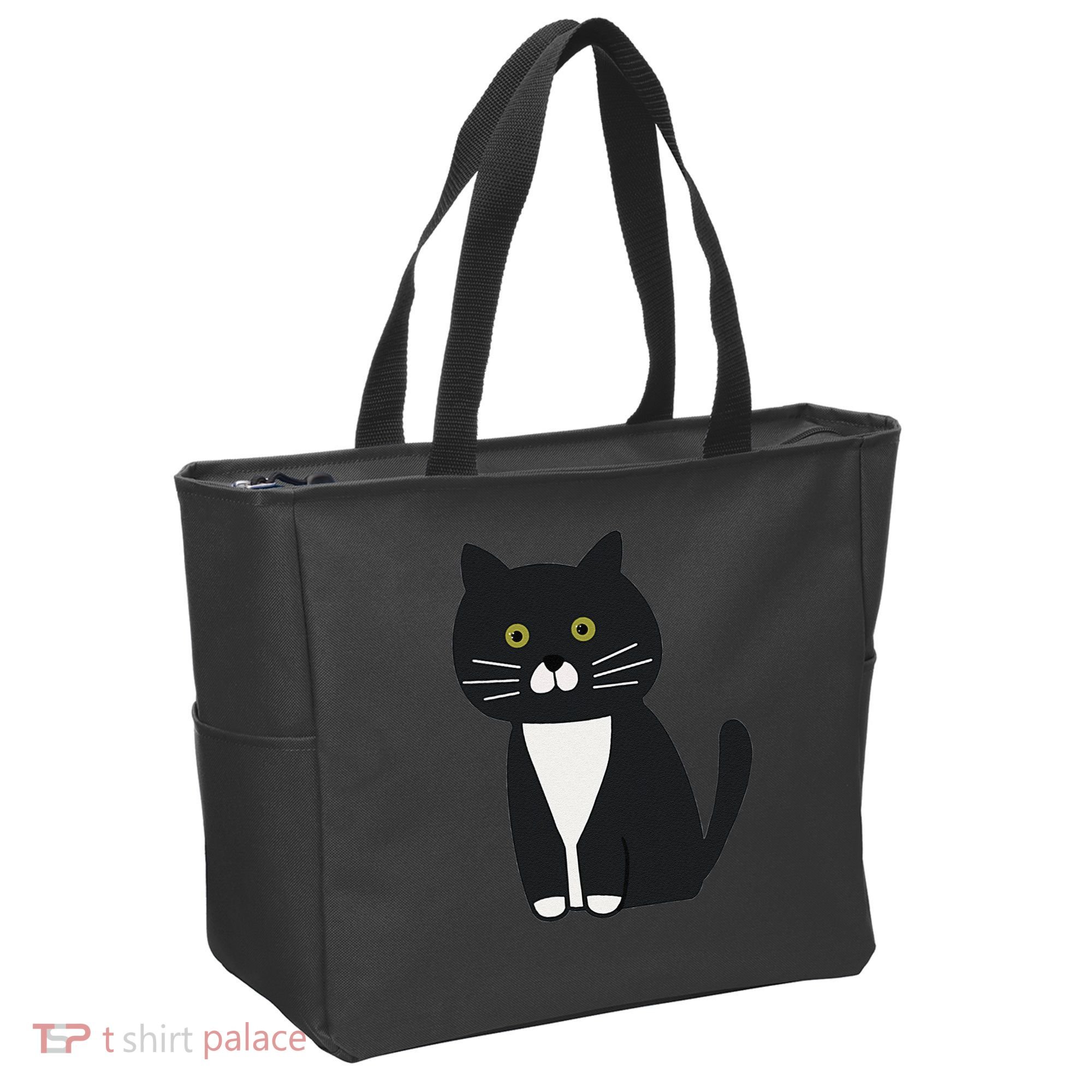 Cute Black And White Tuxedo Cat Tote Bag
