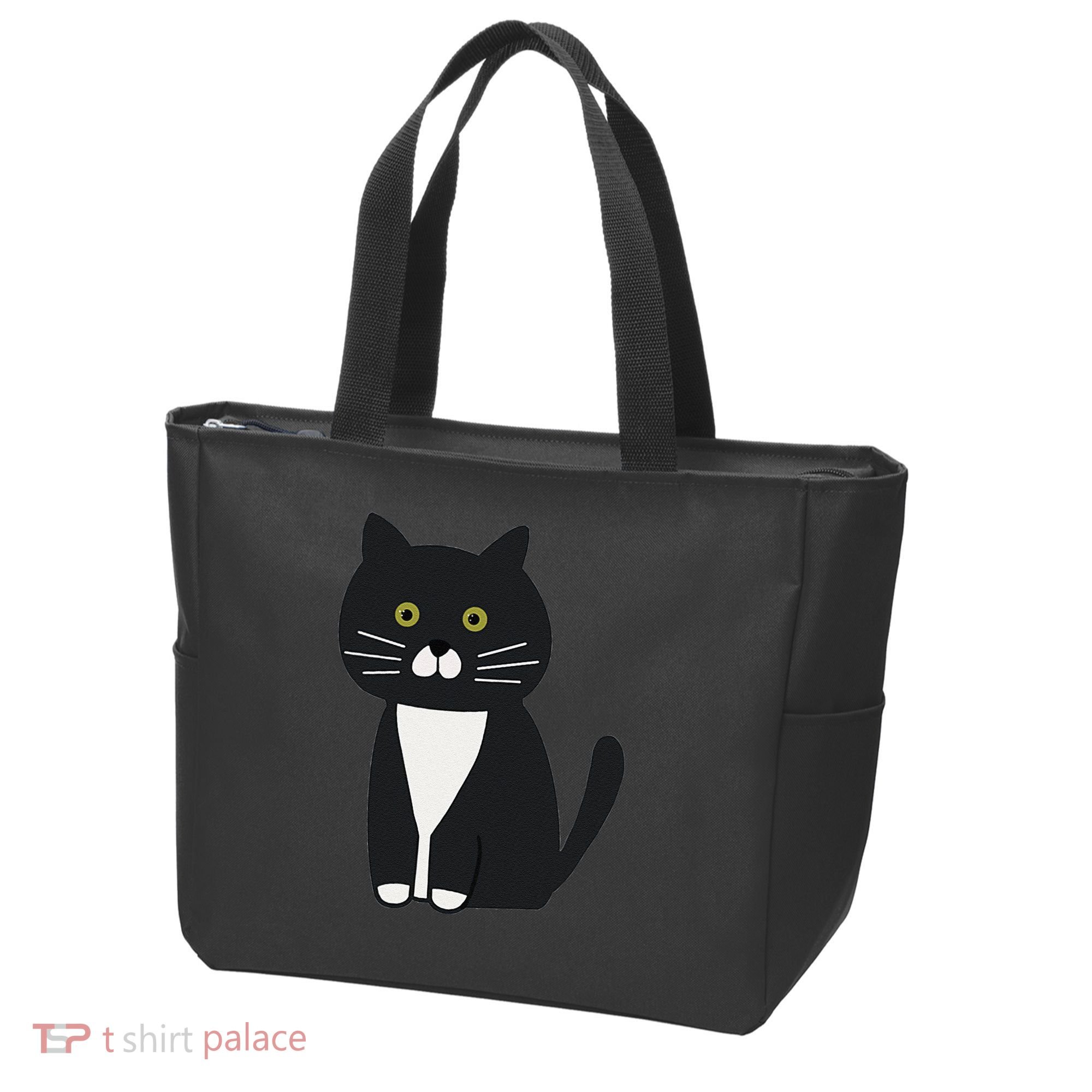 Cute Black And White Tuxedo Cat Tote Bag