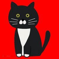 Cute Black And White Tuxedo Cat Santa Hat thumb 1