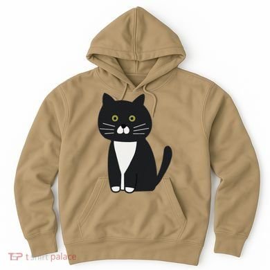 Cute Black And White Tuxedo Cat Hoodie