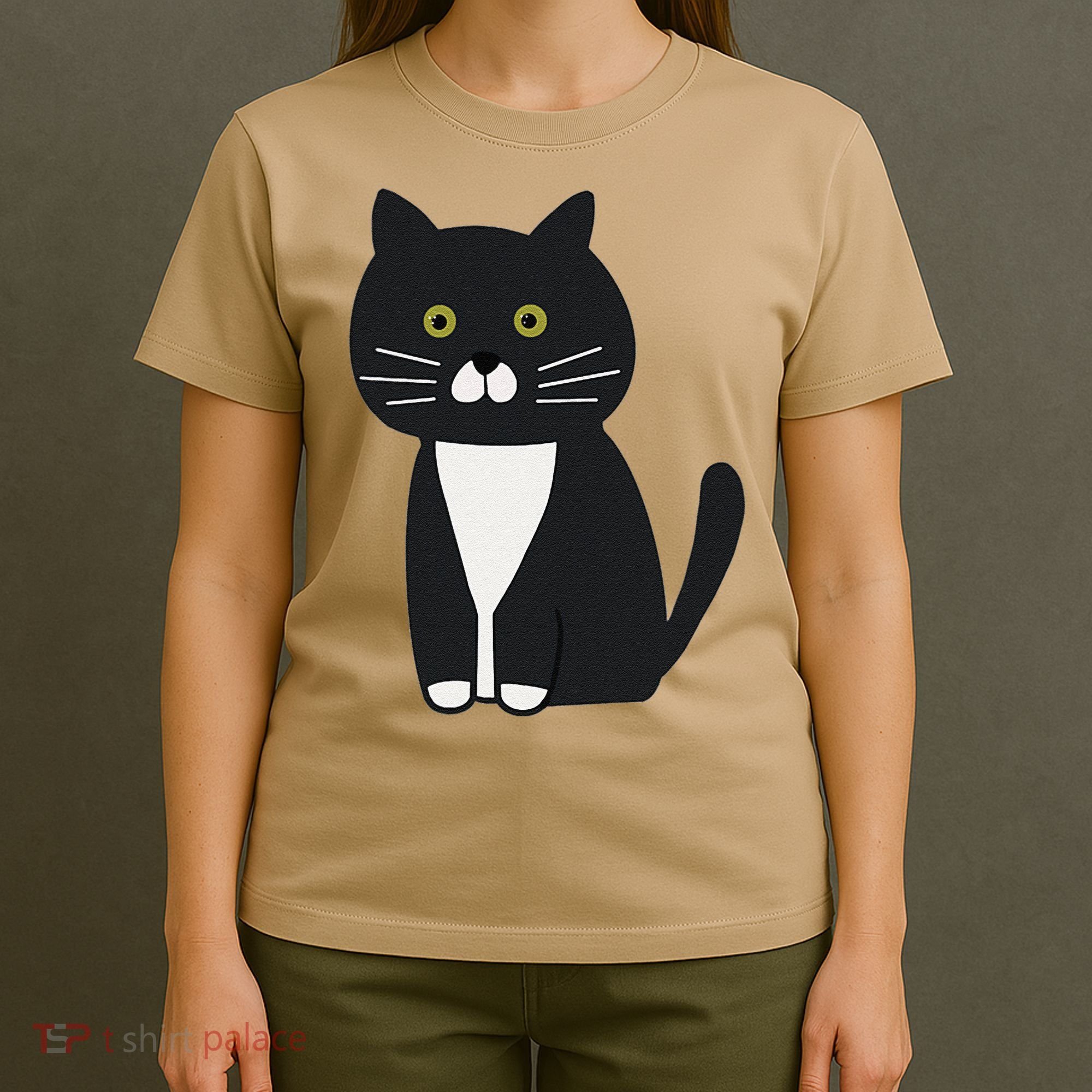 Cute Black And White Tuxedo Cat T-Shirt