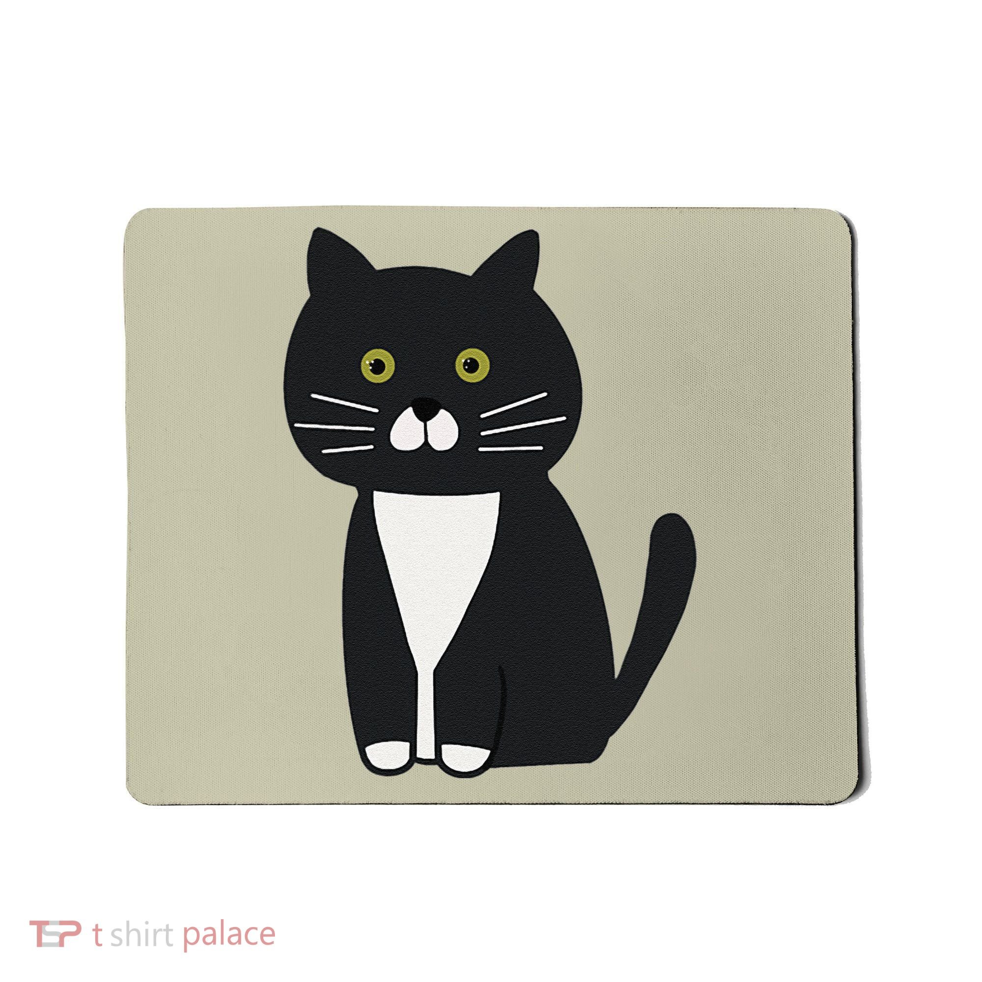 Cute Black And White Tuxedo Cat Mousepad