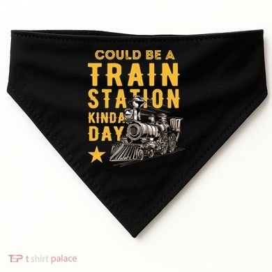 Could Be A Train Station Kinda Day USA-Made Doggie Bandana