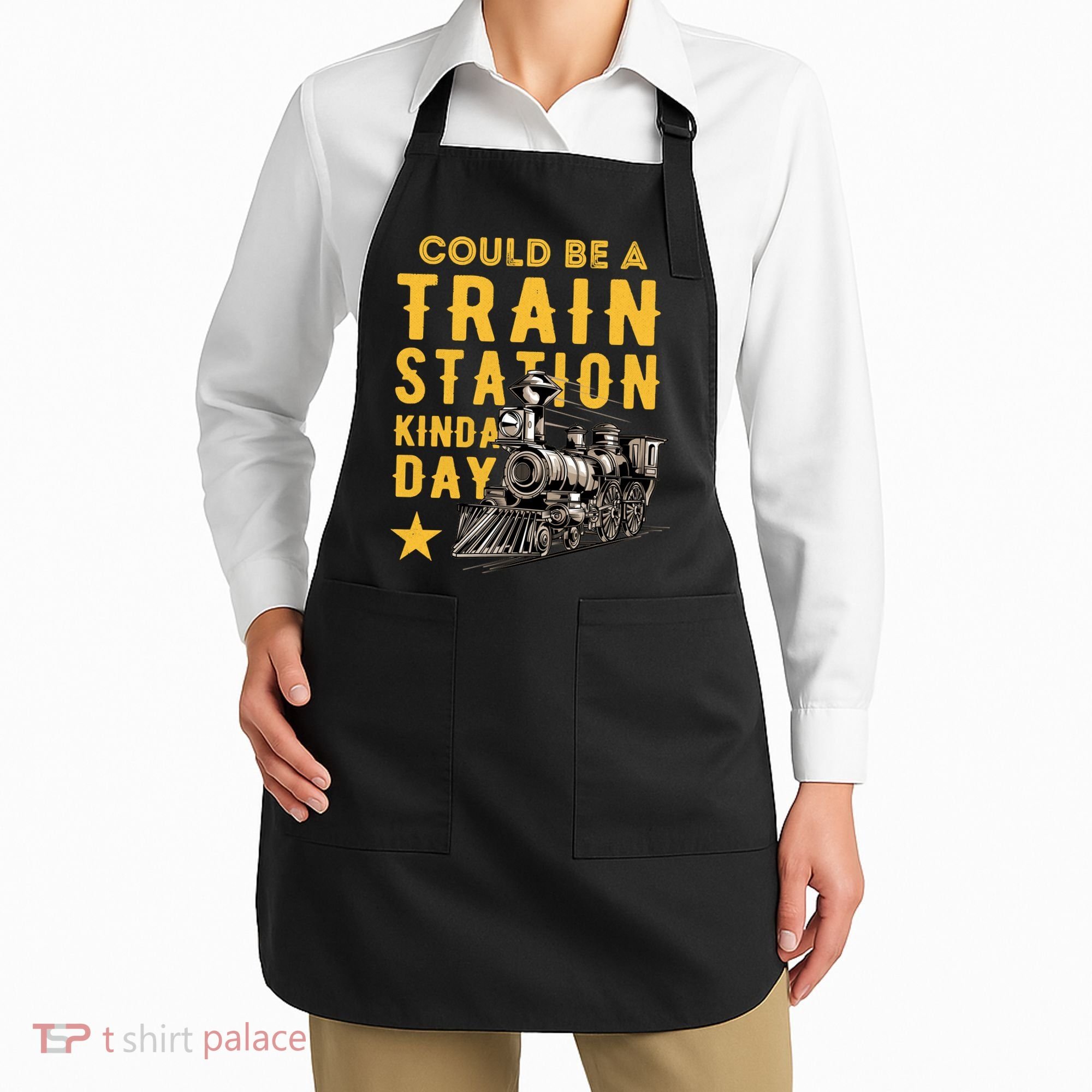 Could Be A Train Station Kinda Day Apron