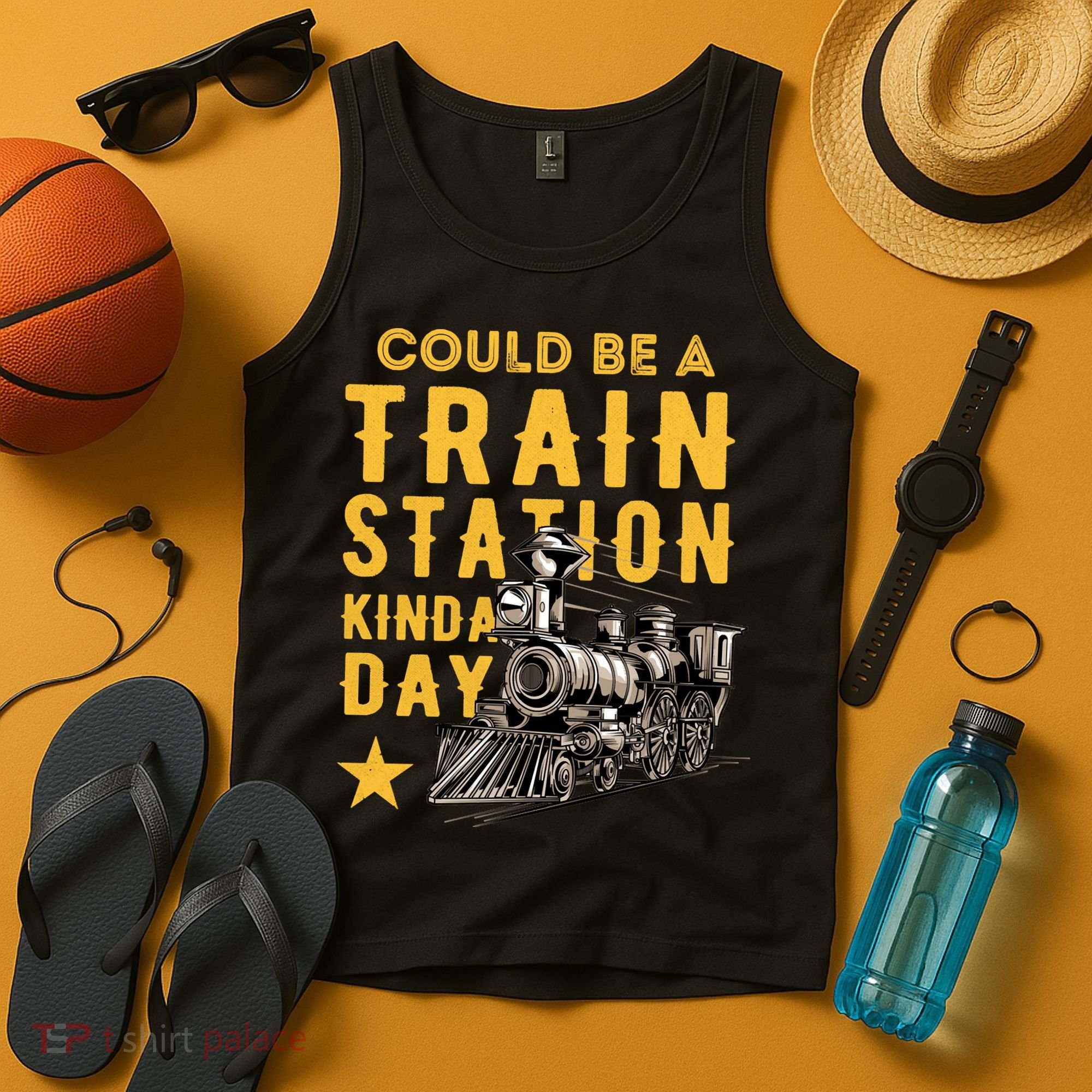 Could Be A Train Station Kinda Day Tank Top