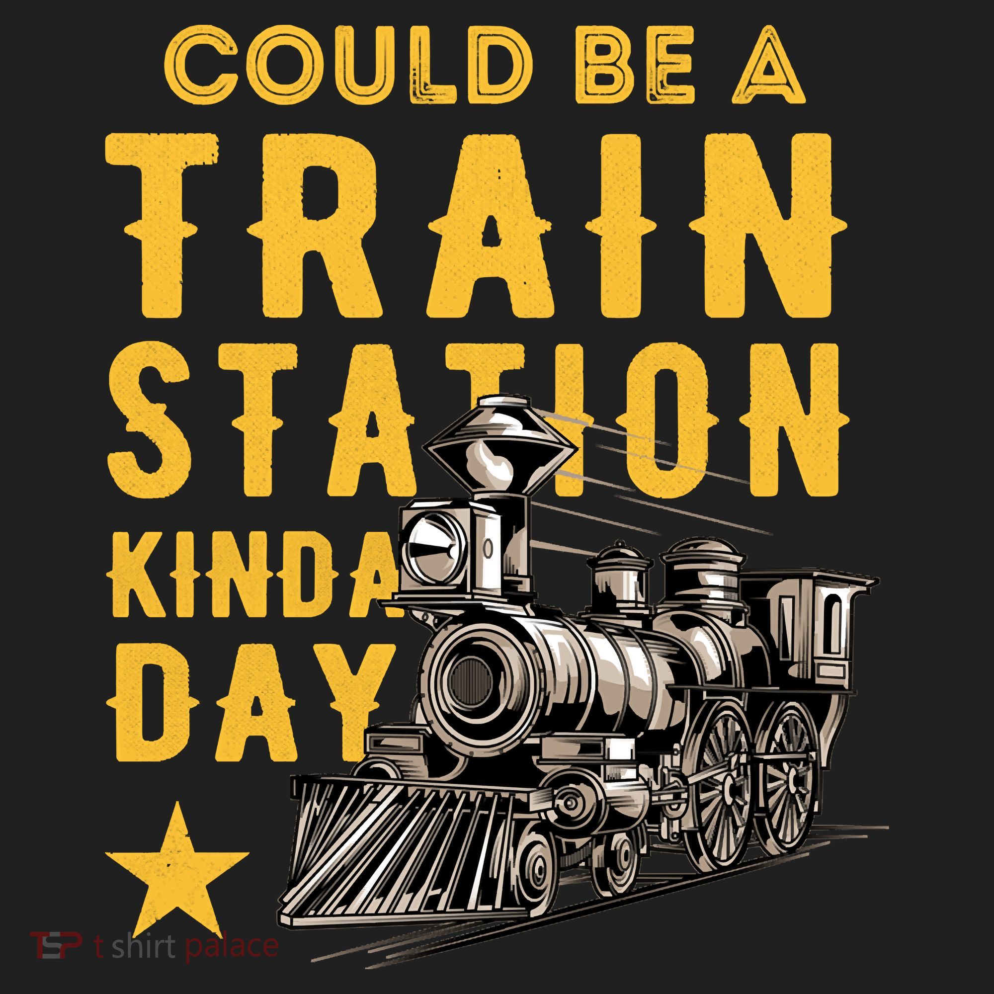 Could Be A Train Station Kinda Day Golf Towel