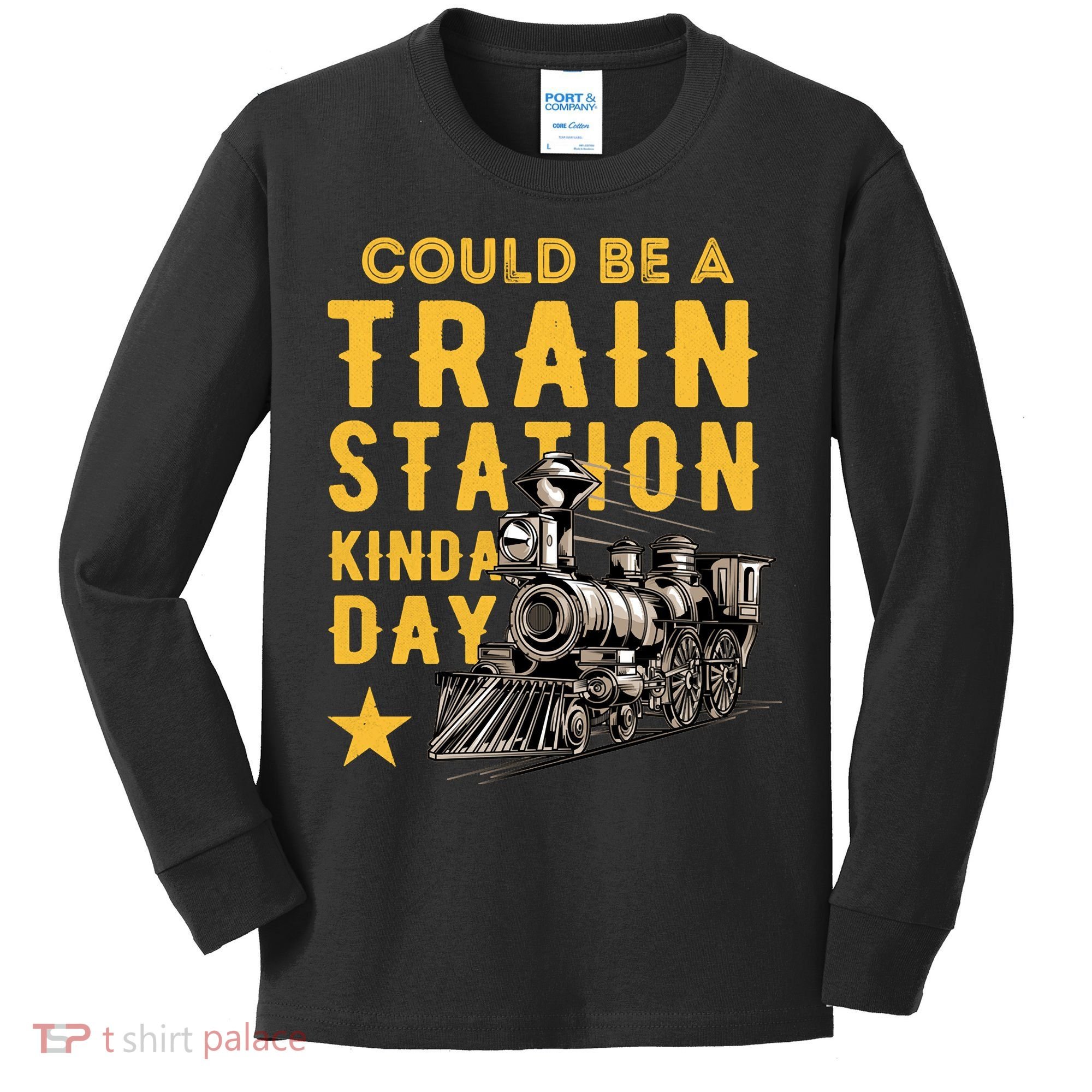Could Be A Train Station Kinda Day Kids Long Sleeve Shirt