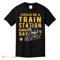 Could Be A Train Station Kinda Day Kids T-Shirt thumb 0
