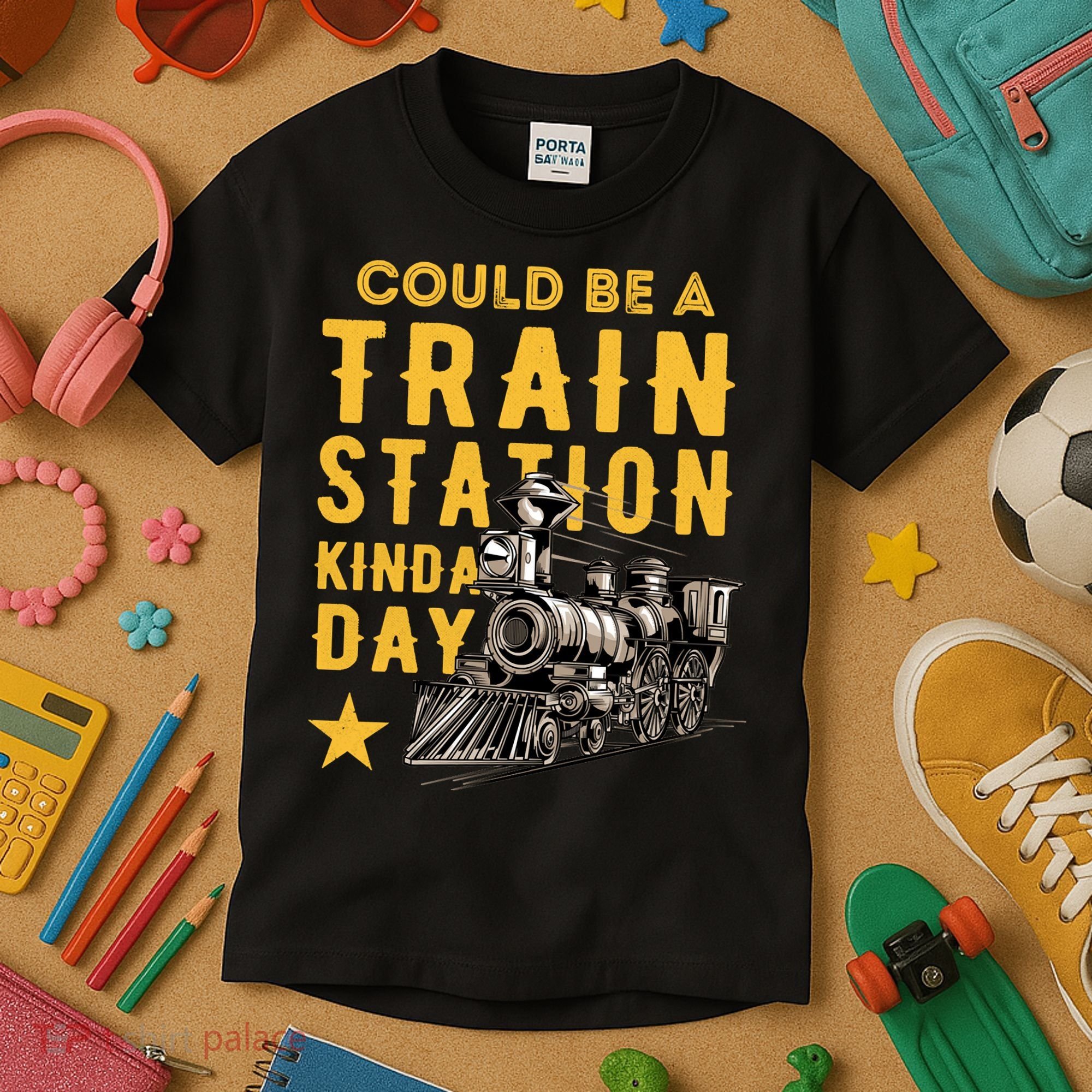 Could Be A Train Station Kinda Day Kids T-Shirt