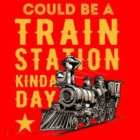 Could Be A Train Station Kinda Day Santa Hat thumb 1