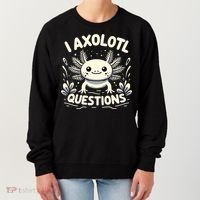 Cute Blue Axolotl Kawaii Funny I Axolotl Questions Women's Sweatshirt thumb 0