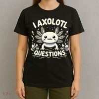 Cute Blue Axolotl Kawaii Funny I Axolotl Questions T-Shirt thumb 4