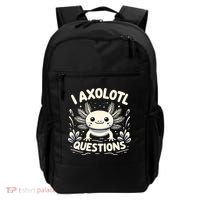 Cute Blue Axolotl Kawaii Funny I Axolotl Questions Backpack thumb 0