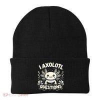 Cute Blue Axolotl Kawaii Funny I Axolotl Questions Beanie thumb 0