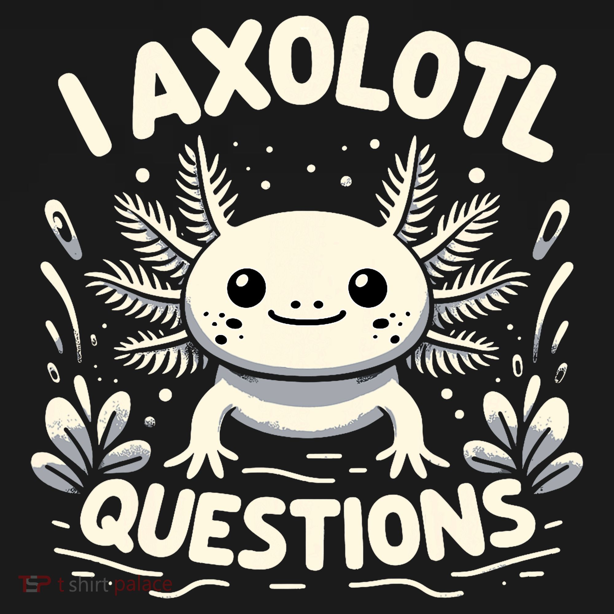 Cute Blue Axolotl Kawaii Funny I Axolotl Questions Women's Hoodie
