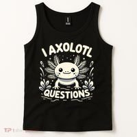 Cute Blue Axolotl Kawaii Funny I Axolotl Questions Tank Top thumb 2