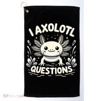 Cute Blue Axolotl Kawaii Funny I Axolotl Questions Golf Towel thumb 0