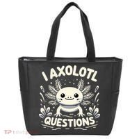 Cute Blue Axolotl Kawaii Funny I Axolotl Questions Tote Bag thumb 0