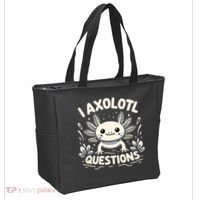 Cute Blue Axolotl Kawaii Funny I Axolotl Questions Tote Bag thumb 2