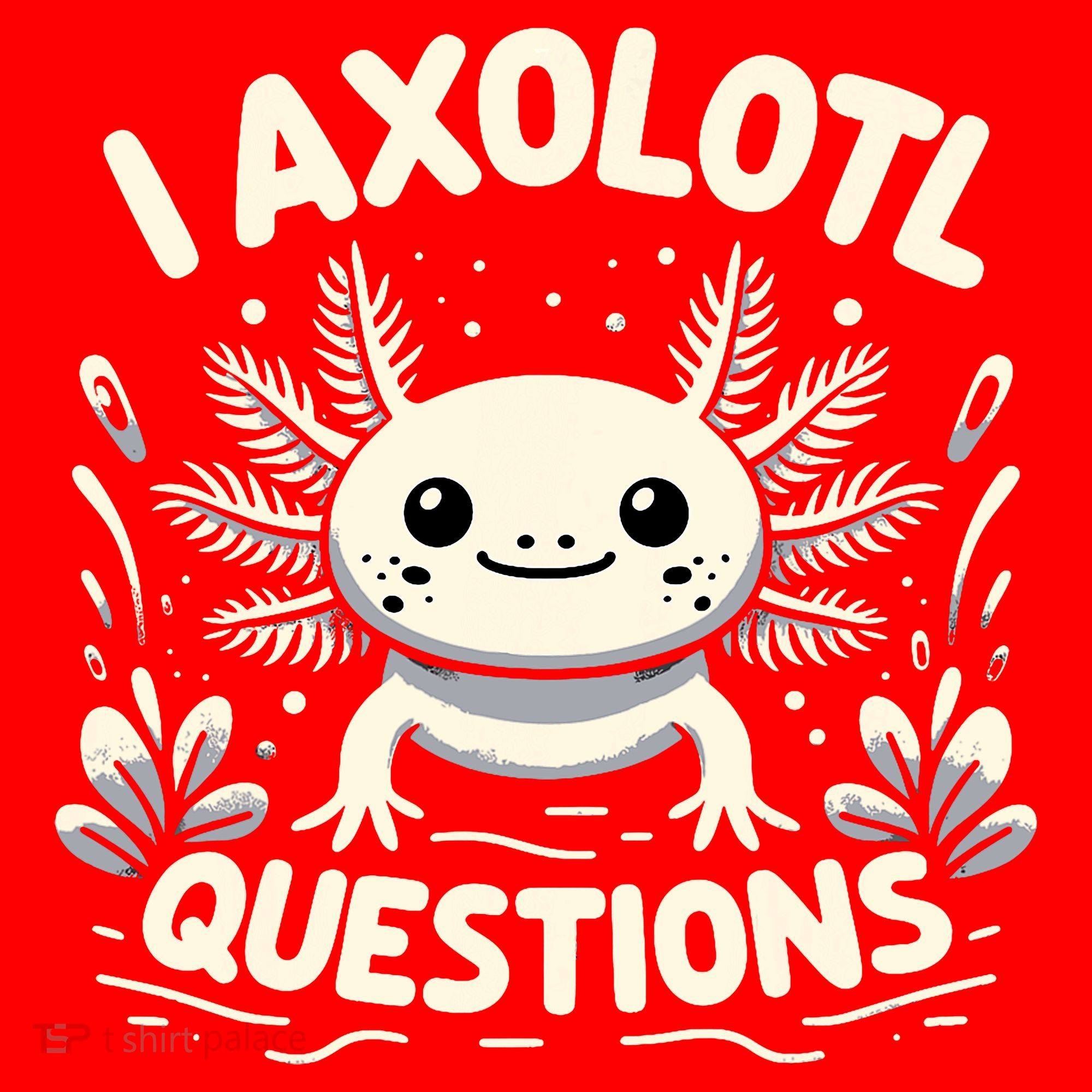 Cute Blue Axolotl Kawaii Funny I Axolotl Questions Santa Hat
