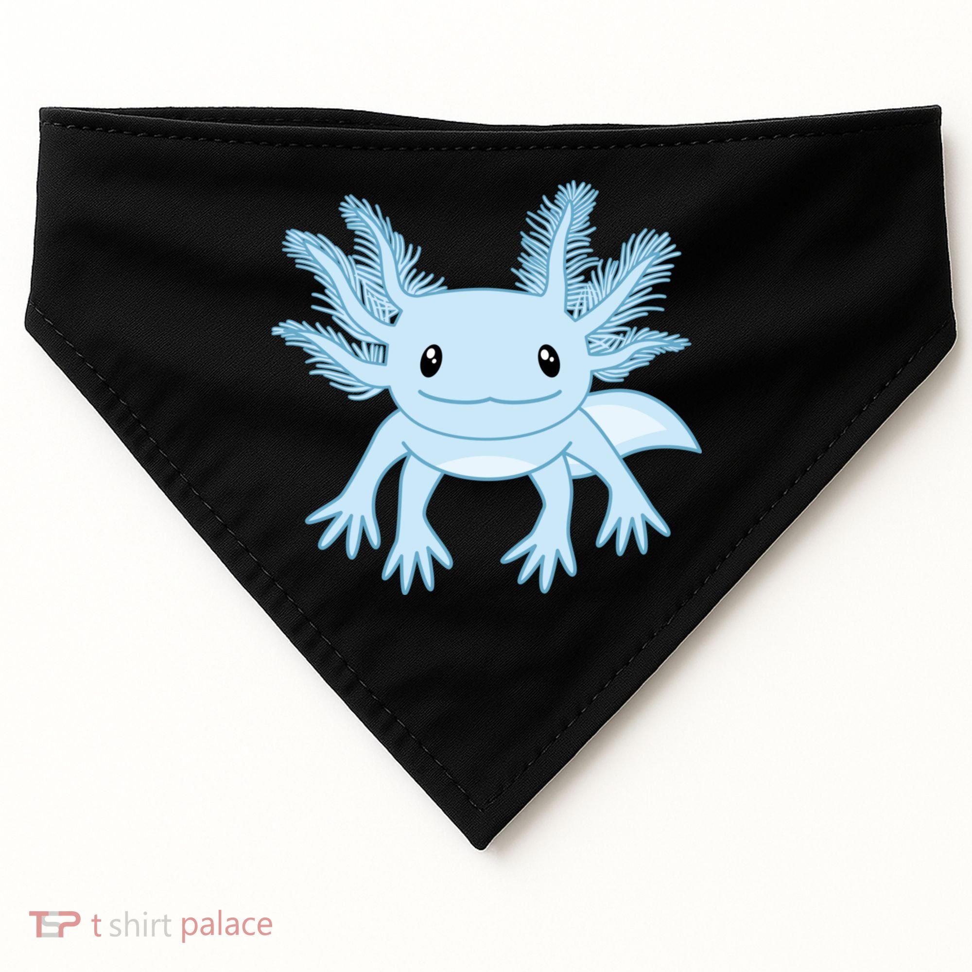 Cute Blue Axolotl Kawaii Aesthetic Axolotls USA-Made Doggie Bandana
