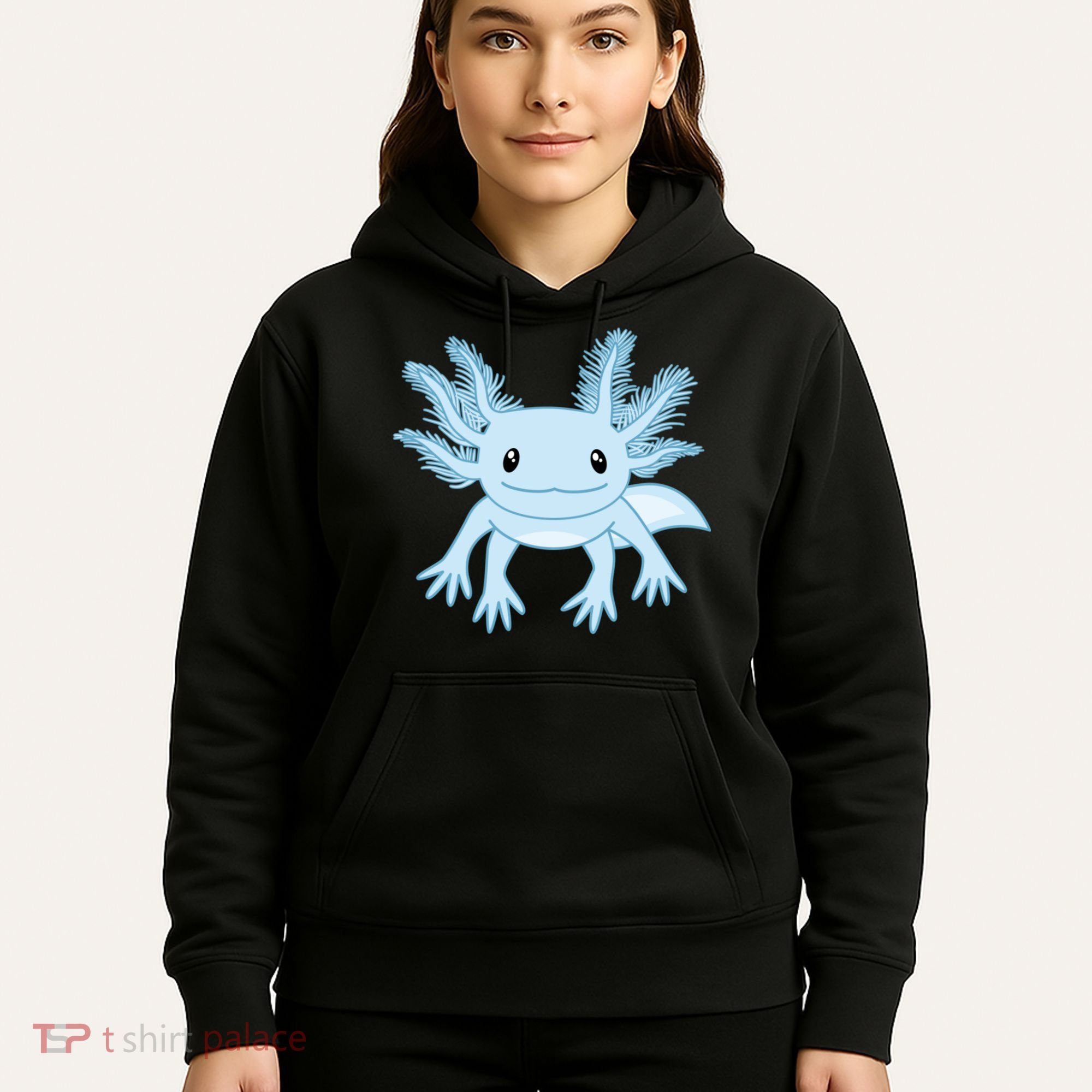 Cute Blue Axolotl Kawaii Aesthetic Axolotls Hoodie