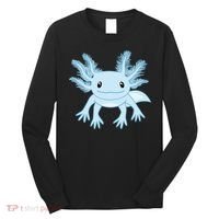 Cute Blue Axolotl Kawaii Aesthetic Axolotls Long Sleeve Shirt thumb 0