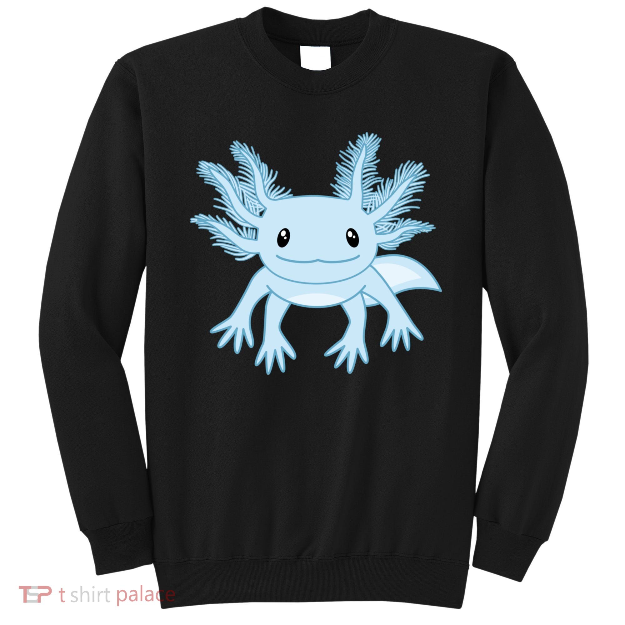 Cute Blue Axolotl Kawaii Aesthetic Axolotls Sweatshirt