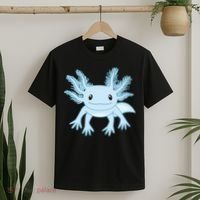 Cute Blue Axolotl Kawaii Aesthetic Axolotls T-Shirt thumb 2