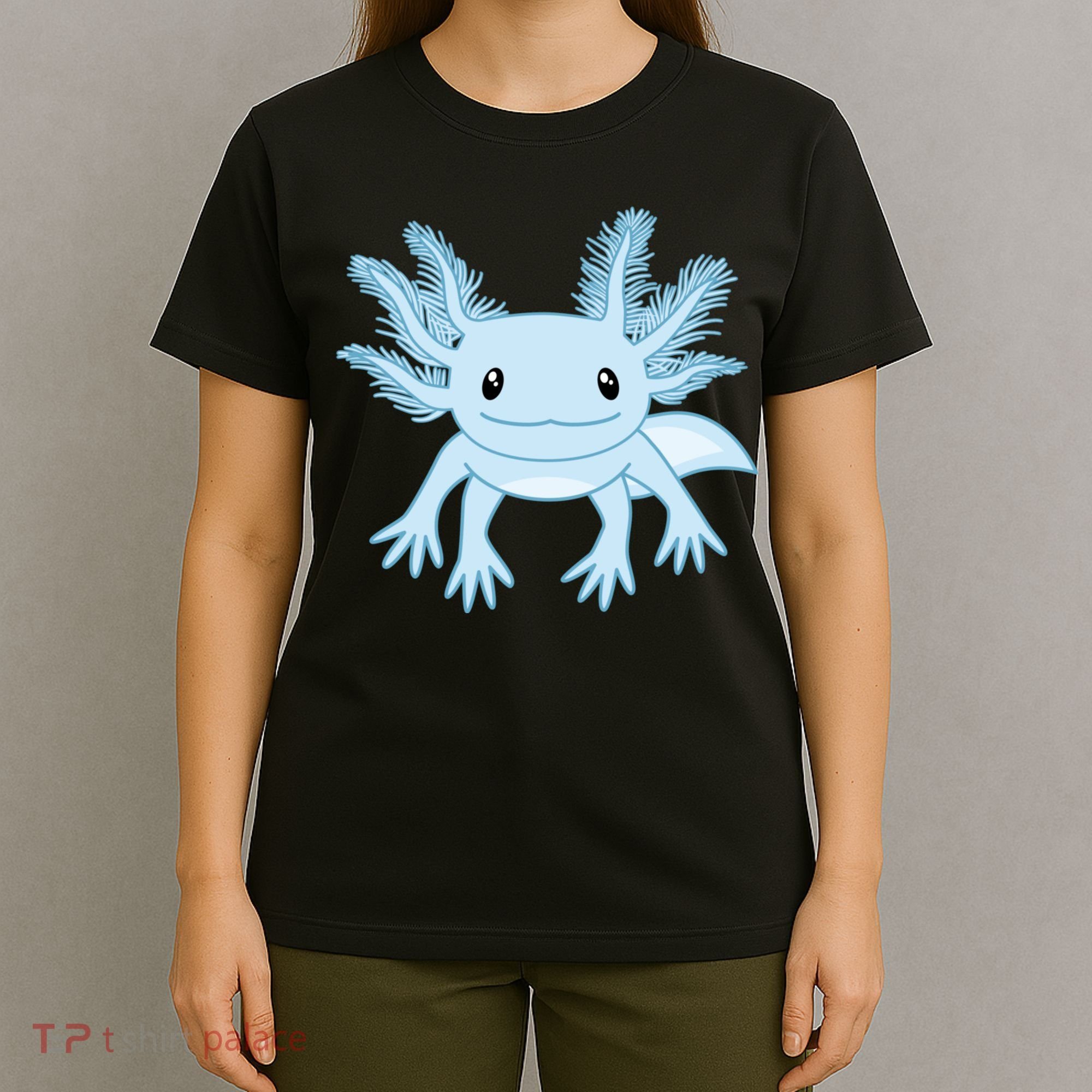 Cute Blue Axolotl Kawaii Aesthetic Axolotls T-Shirt