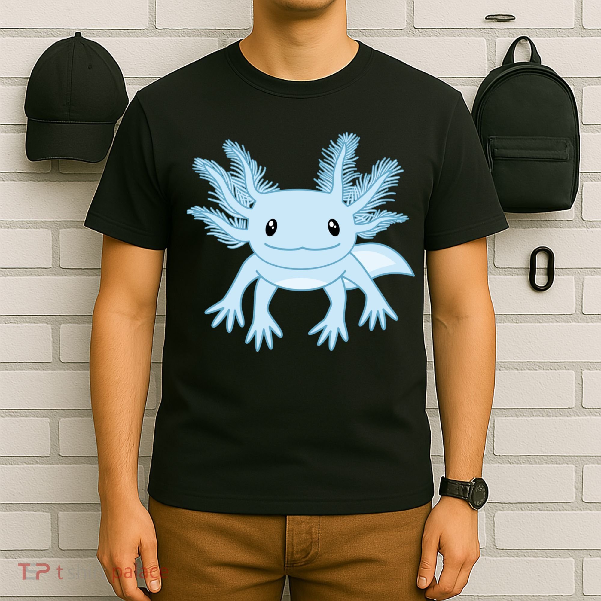 Cute Blue Axolotl Kawaii Aesthetic Axolotls T-Shirt