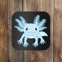 Cute Blue Axolotl Kawaii Aesthetic Axolotls Coaster thumb 0