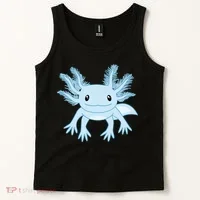 Cute Blue Axolotl Kawaii Aesthetic Axolotls Tank Top thumb 2