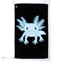 Cute Blue Axolotl Kawaii Aesthetic Axolotls Golf Towel thumb 0