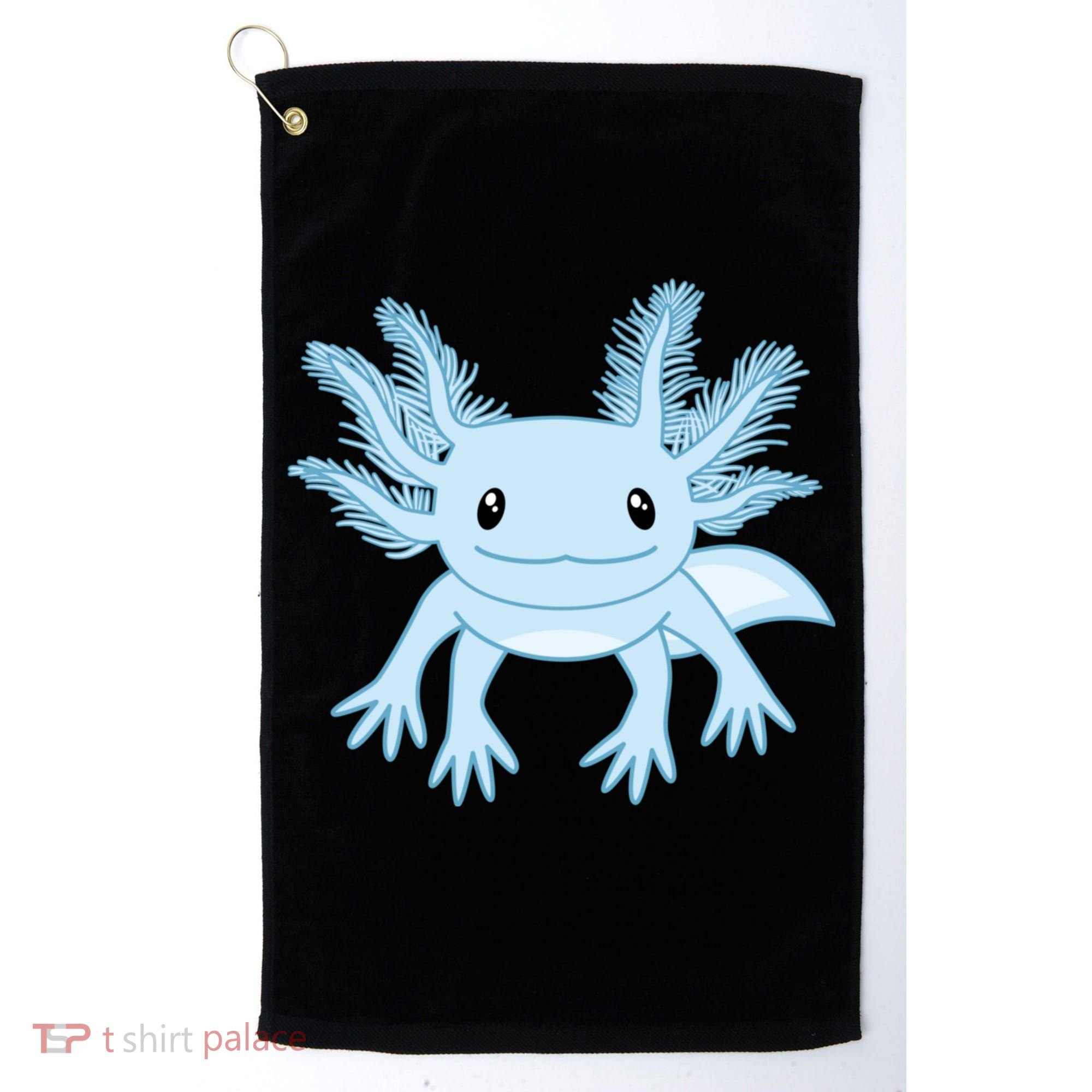 Cute Blue Axolotl Kawaii Aesthetic Axolotls Golf Towel