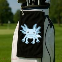 Cute Blue Axolotl Kawaii Aesthetic Axolotls Golf Towel thumb 2