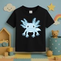 Cute Blue Axolotl Kawaii Aesthetic Axolotls Toddler T-Shirt thumb 3