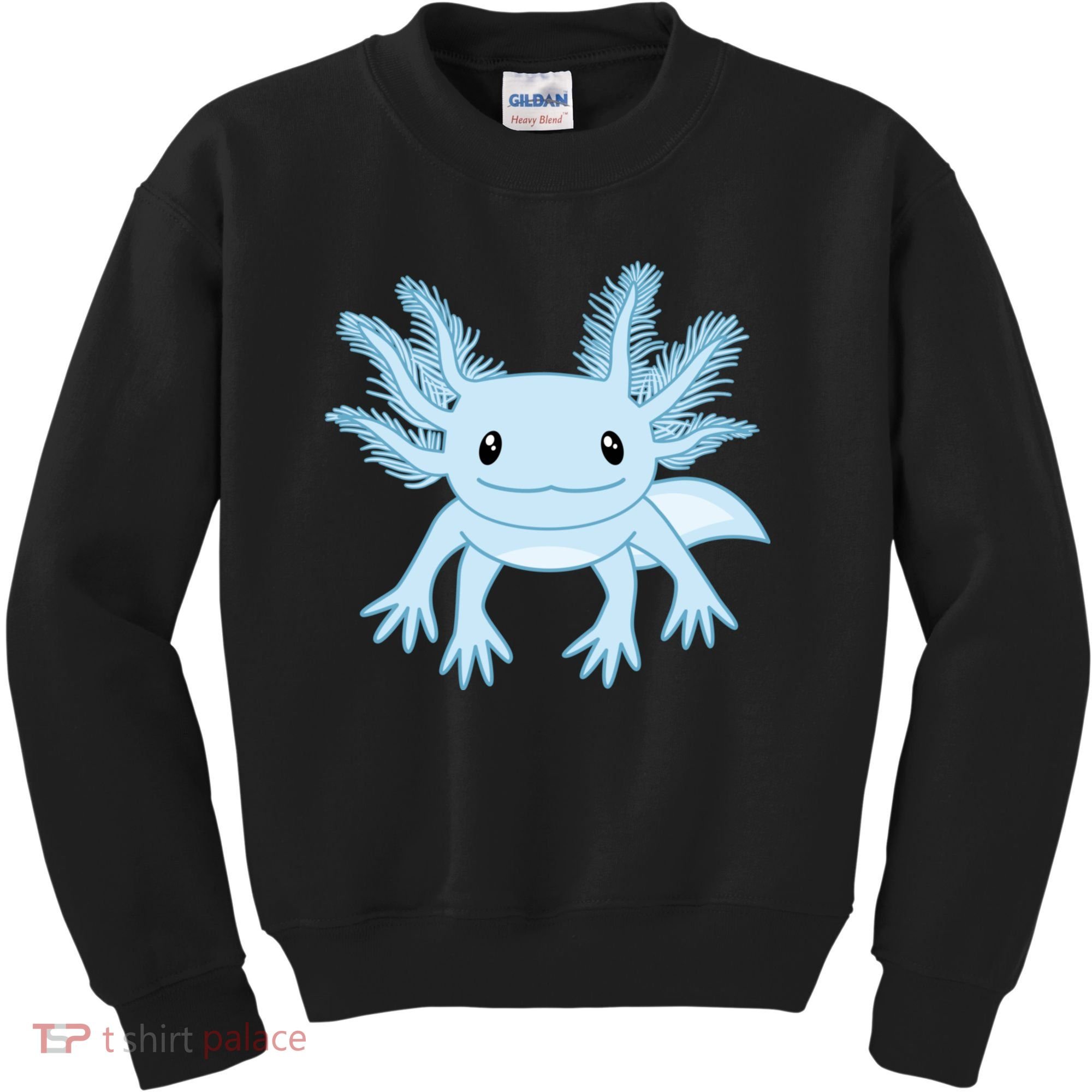 Cute Blue Axolotl Kawaii Aesthetic Axolotls Kids Sweatshirt