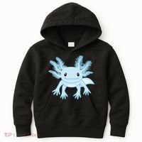 Cute Blue Axolotl Kawaii Aesthetic Axolotls Kids Hoodie thumb 0
