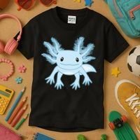 Cute Blue Axolotl Kawaii Aesthetic Axolotls Kids T-Shirt thumb 3