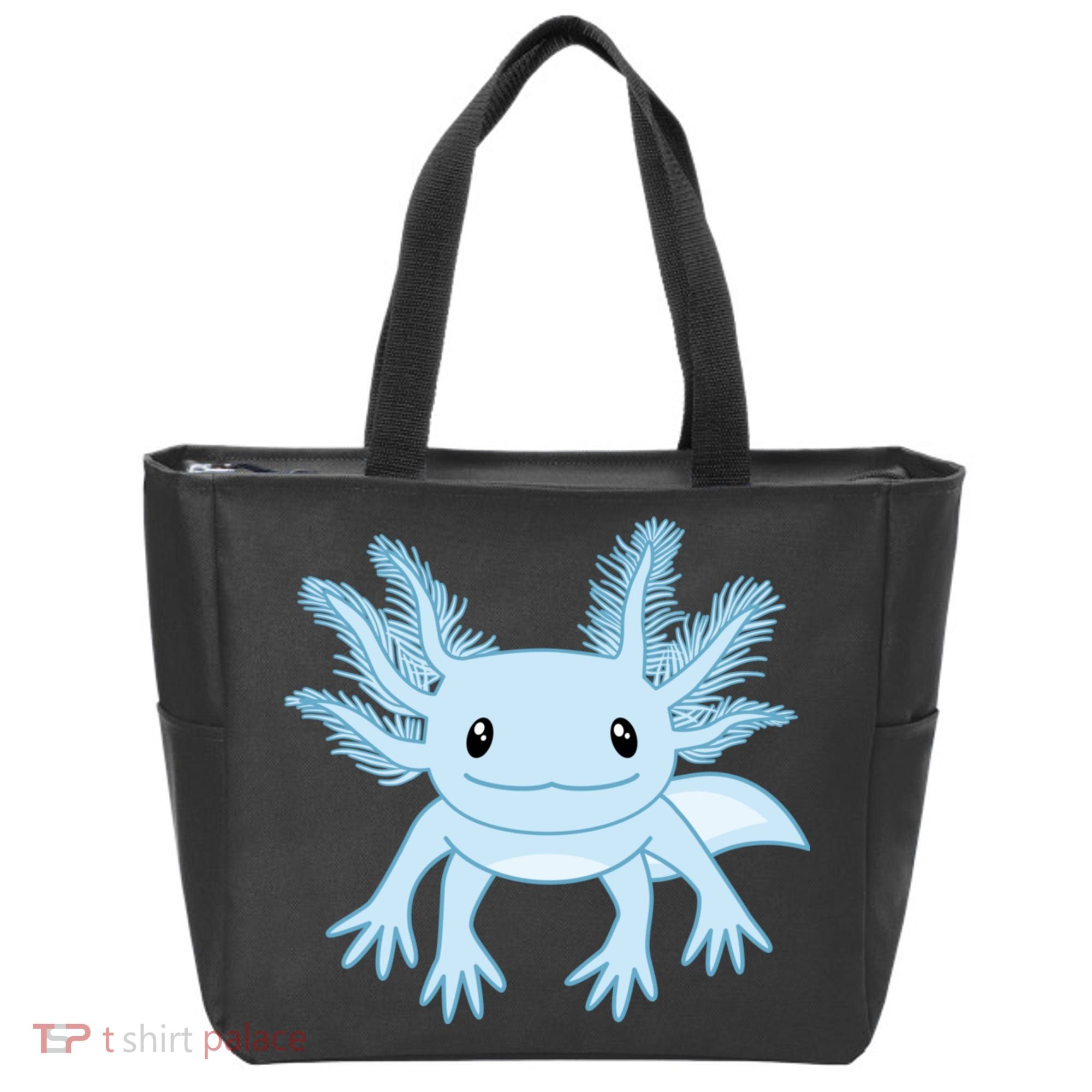 Cute Blue Axolotl Kawaii Aesthetic Axolotls Tote Bag