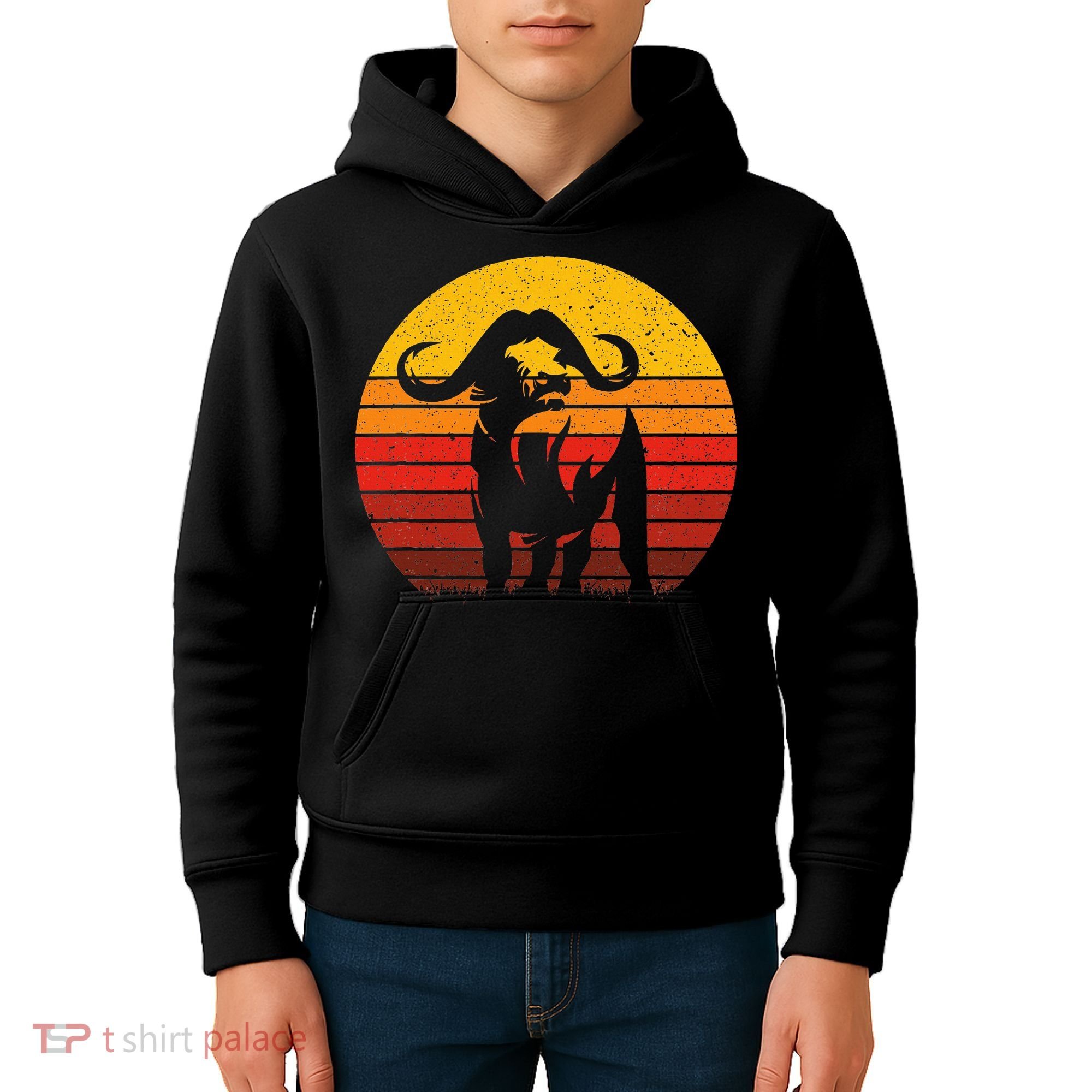 Cape Buffalo Africa Safari Animal Buffalo Kids Hoodie