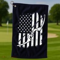 Camo Bowhunting - Archery Lover Archer Bowman Golf Towel thumb 1