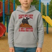 Can't Bullshit A Bull Shitter Funny Kids Hoodie thumb 2