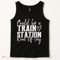 Could Be A Train Station Kinda Day Tank Top thumb 2