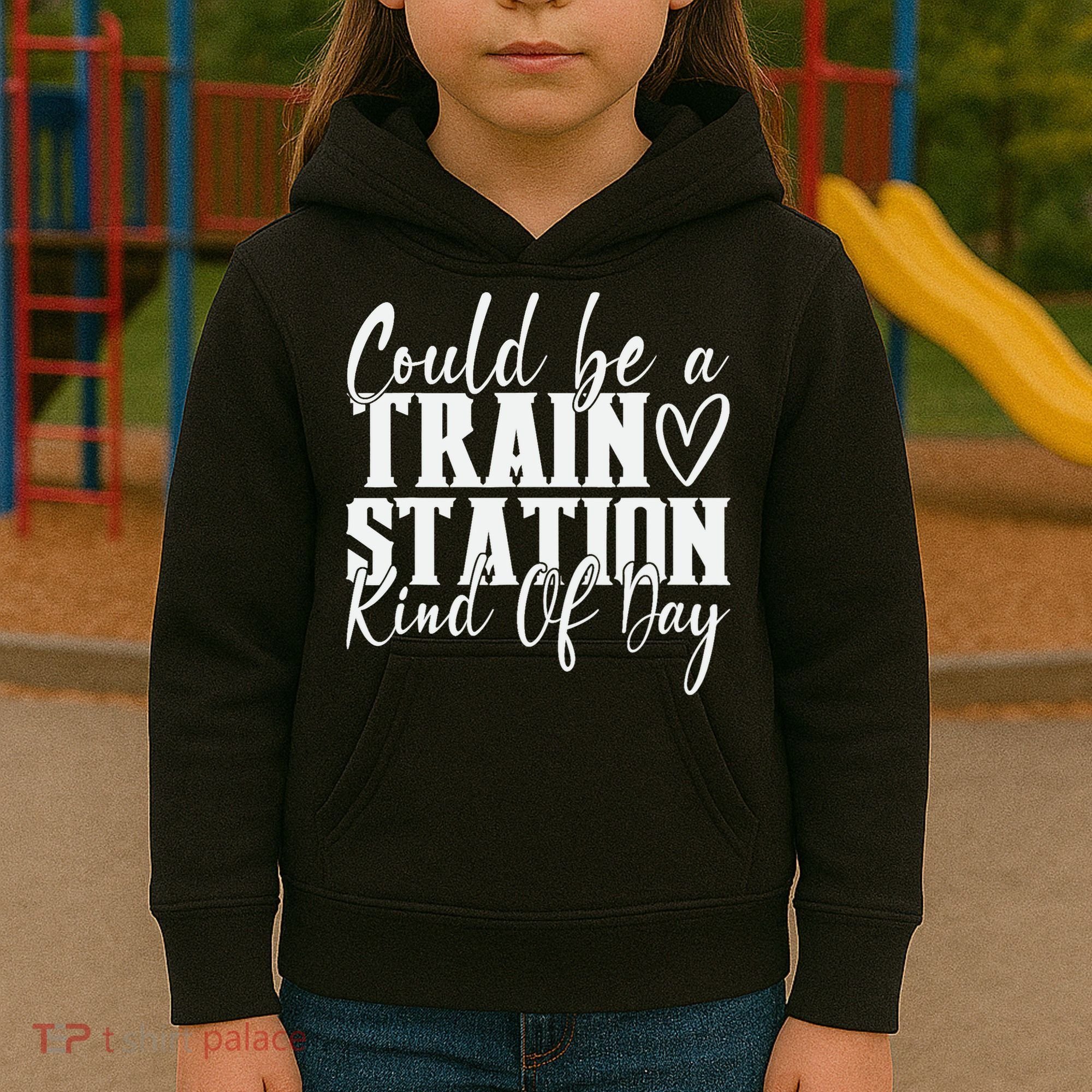 Could Be A Train Station Kinda Day Kids Hoodie