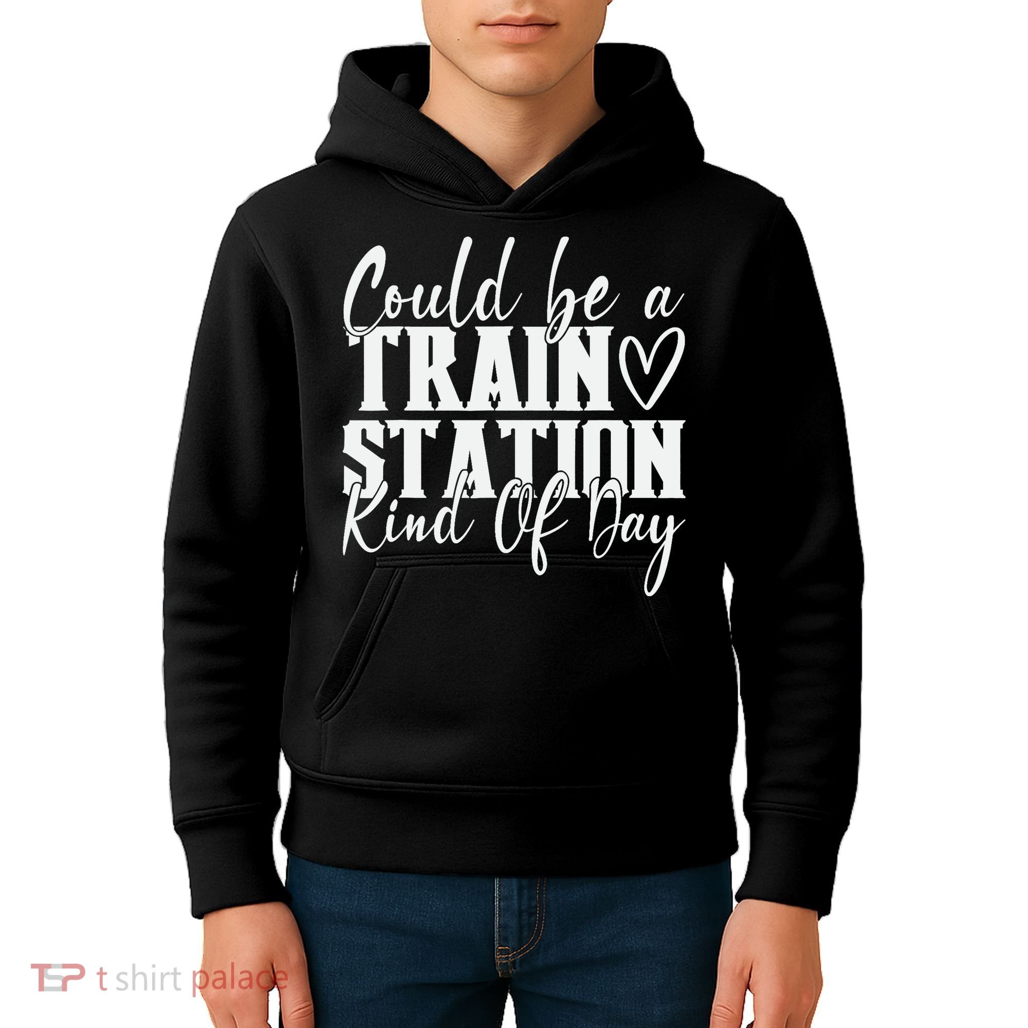 Could Be A Train Station Kinda Day Kids Hoodie