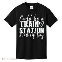 Could Be A Train Station Kinda Day Kids T-Shirt thumb 0