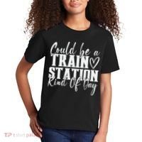 Could Be A Train Station Kinda Day Kids T-Shirt thumb 2